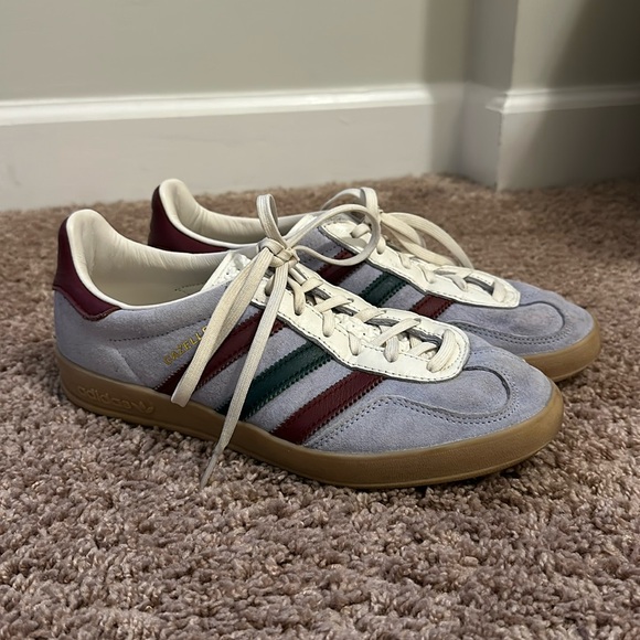 GAZELLE INDOOR SHOES Blue Dawn / Collegiate Burgundy / Collegiate Green - Picture 1 of 5